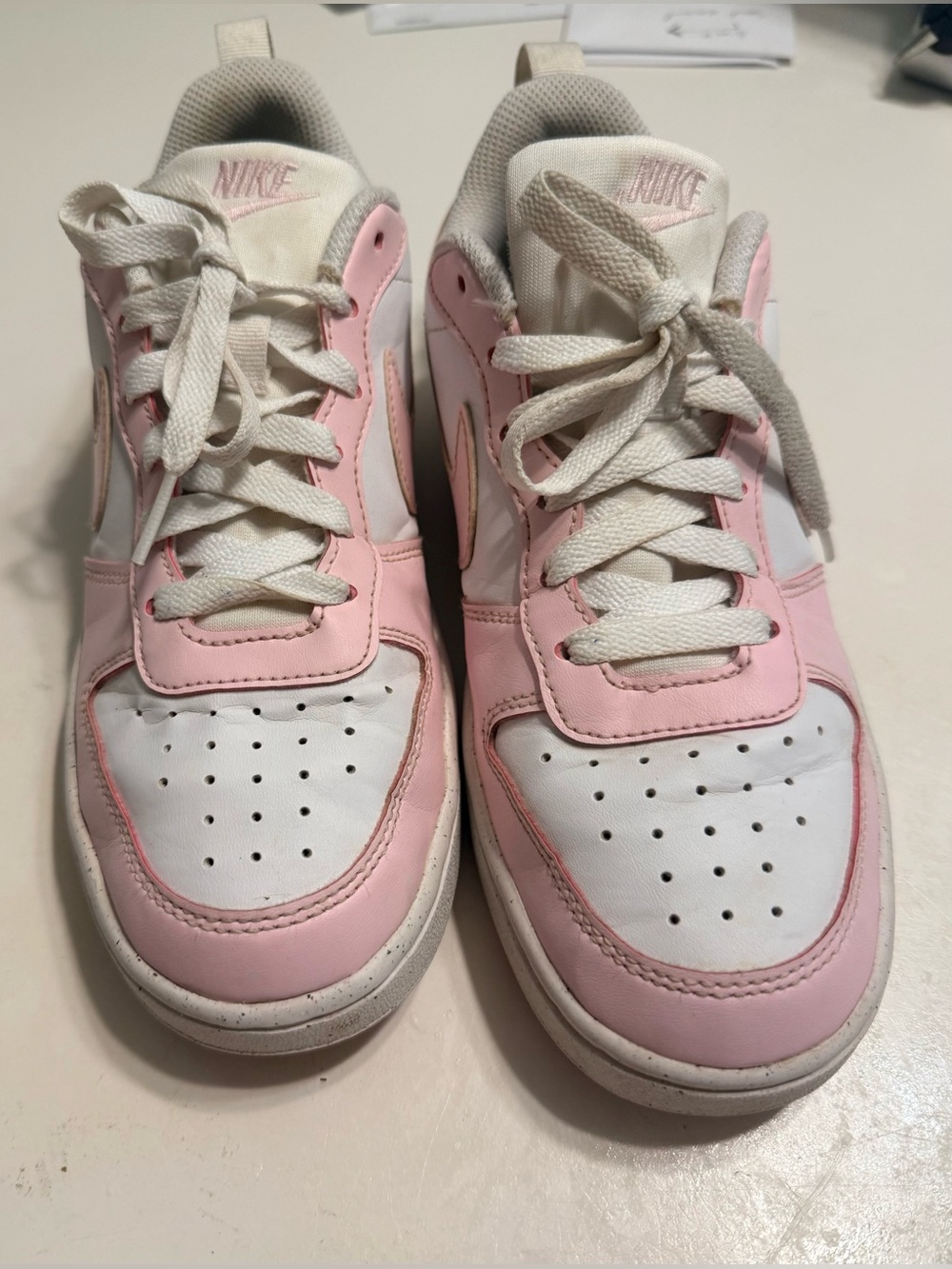 Nike Court Borough Low Recraft sneakers pink/wht size 5.5Y--7